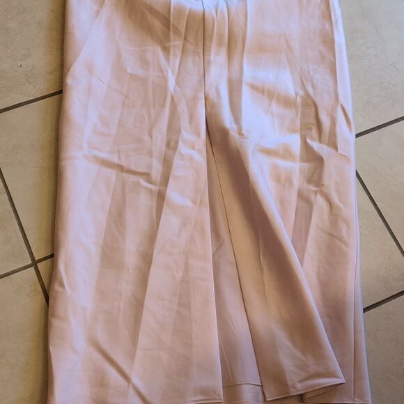NWT Alfred Sung Strapless Satin Column Maxi Dress With Bow Ballet Pink Gown 16 - Picture 5 of 14